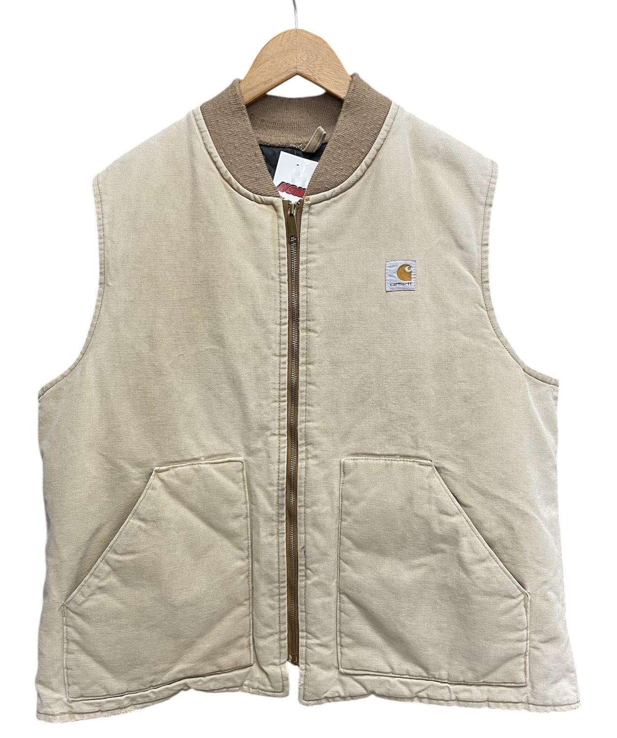 Vtg Carhartt Vest Cream Size XL
