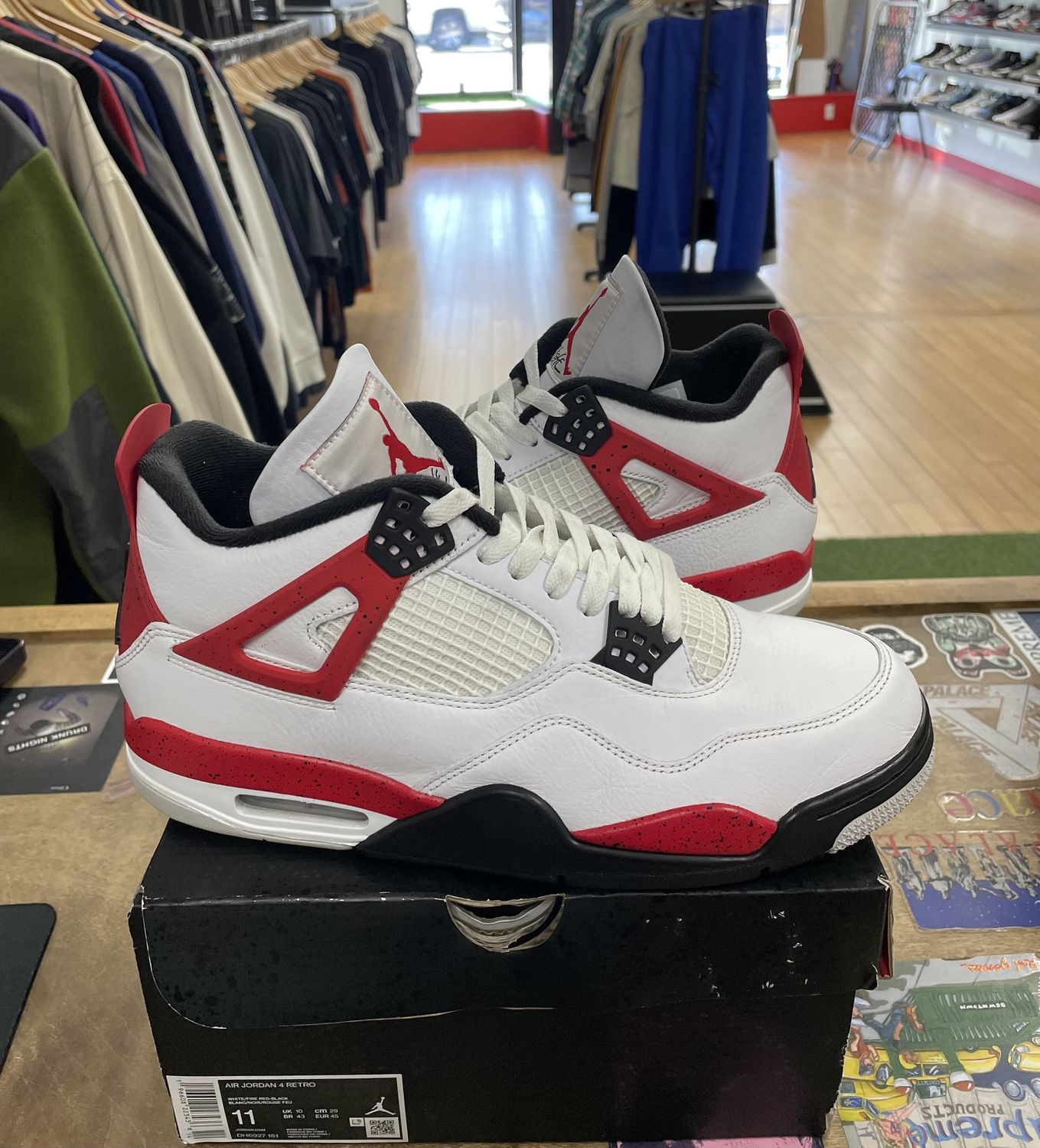 Pre Owned Air Jordan 4 Retro Red Cement Size 11