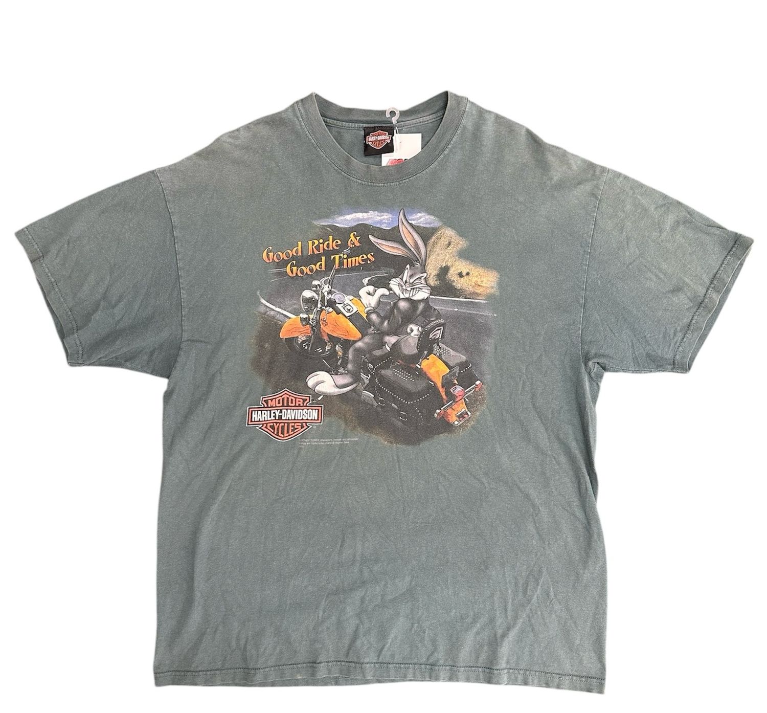 Vtg 90s Looney Tunes Harley Davidson Tshirt Size XL