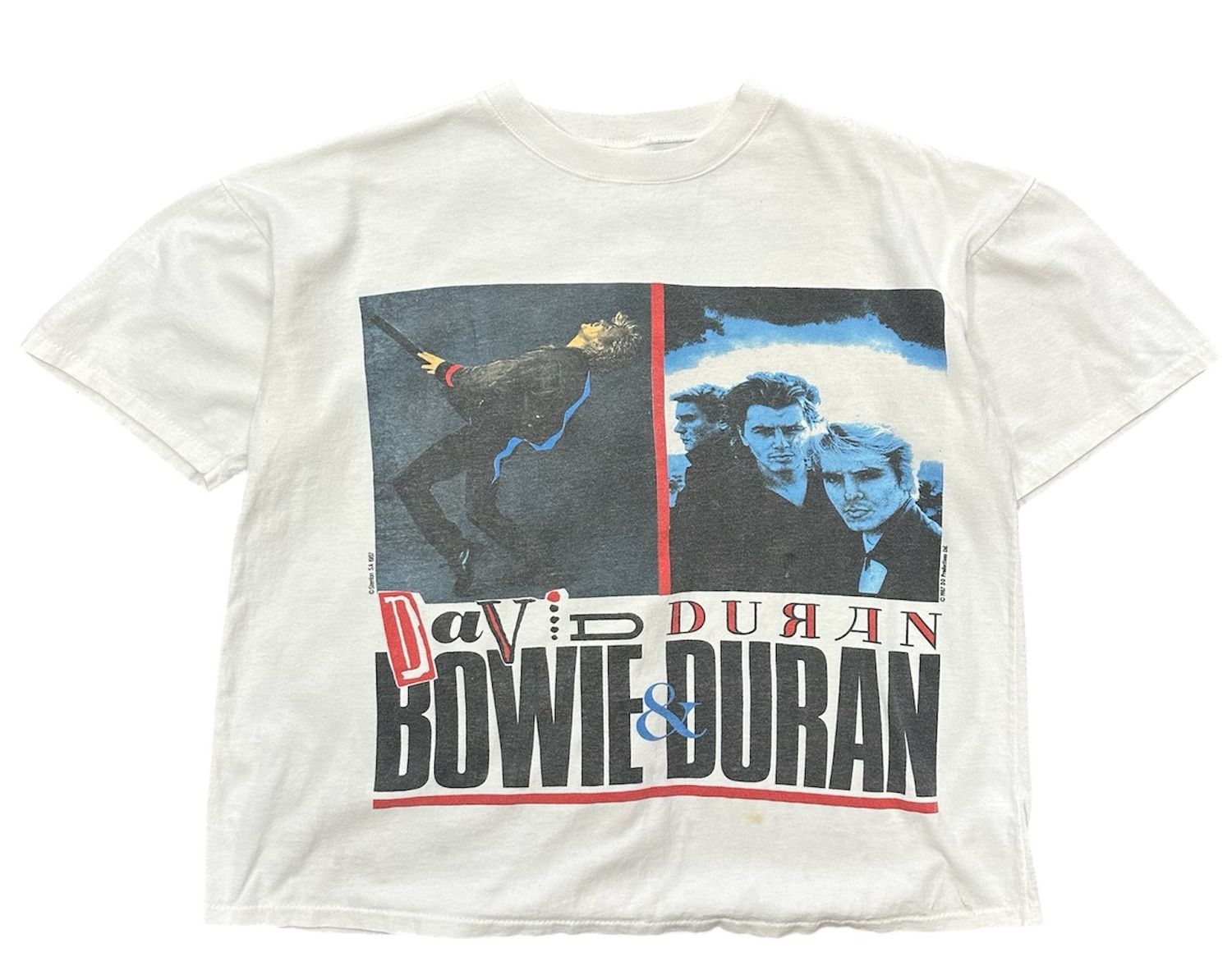 1987 David Bowie Duran Duran Tour Tee Size Boxy XL