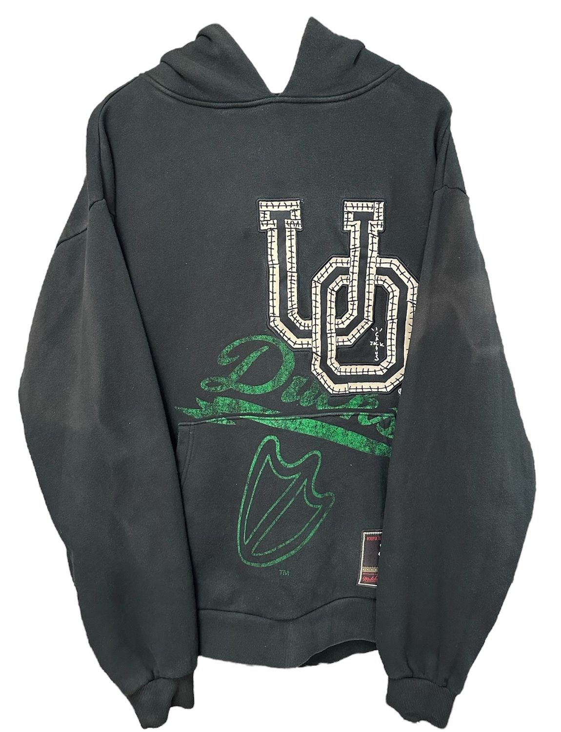 Travis Scott x Mitchell &amp; Ness Oregon Ducks Overlap Pullover Hoodie Size Large