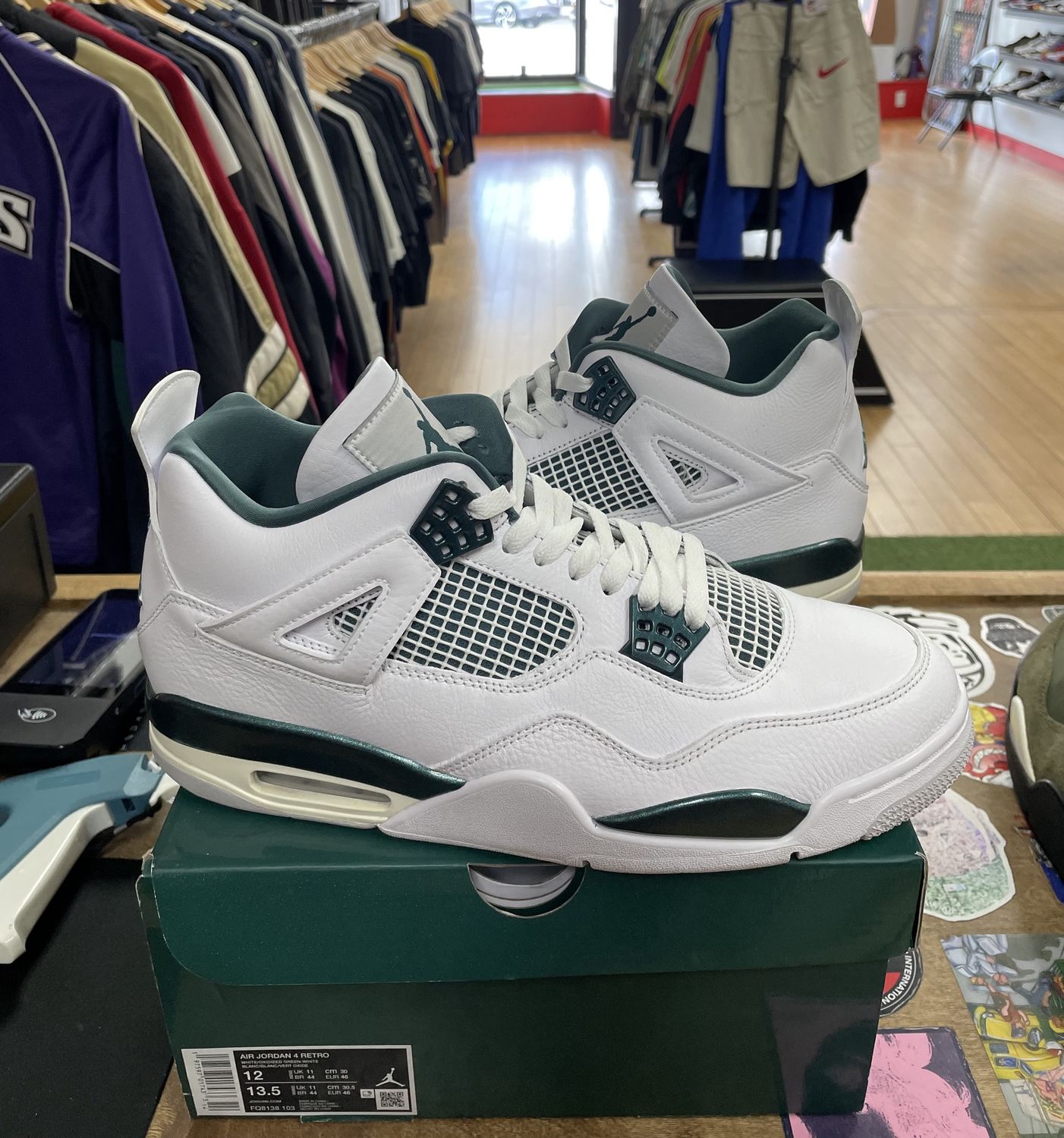 Pre Owned Jordan 4 Retro Oxidized Green Size 12