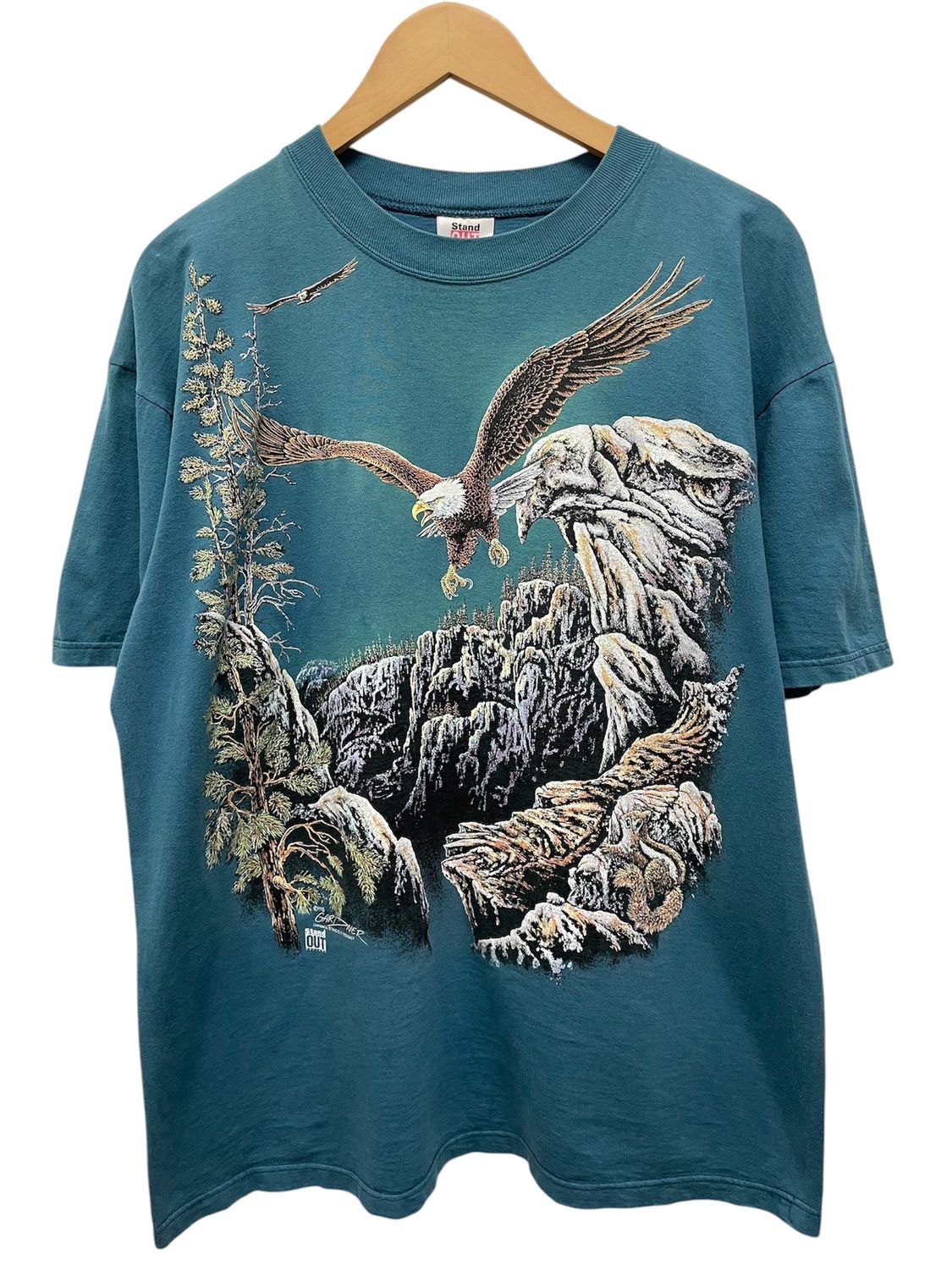 Vtg Stand Out Graphics  Eagle Tee Size XL