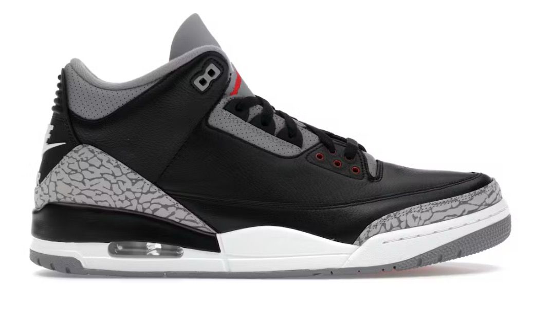 DS Jordan 3 Retro OG Black Cement (2024) Size 9.5