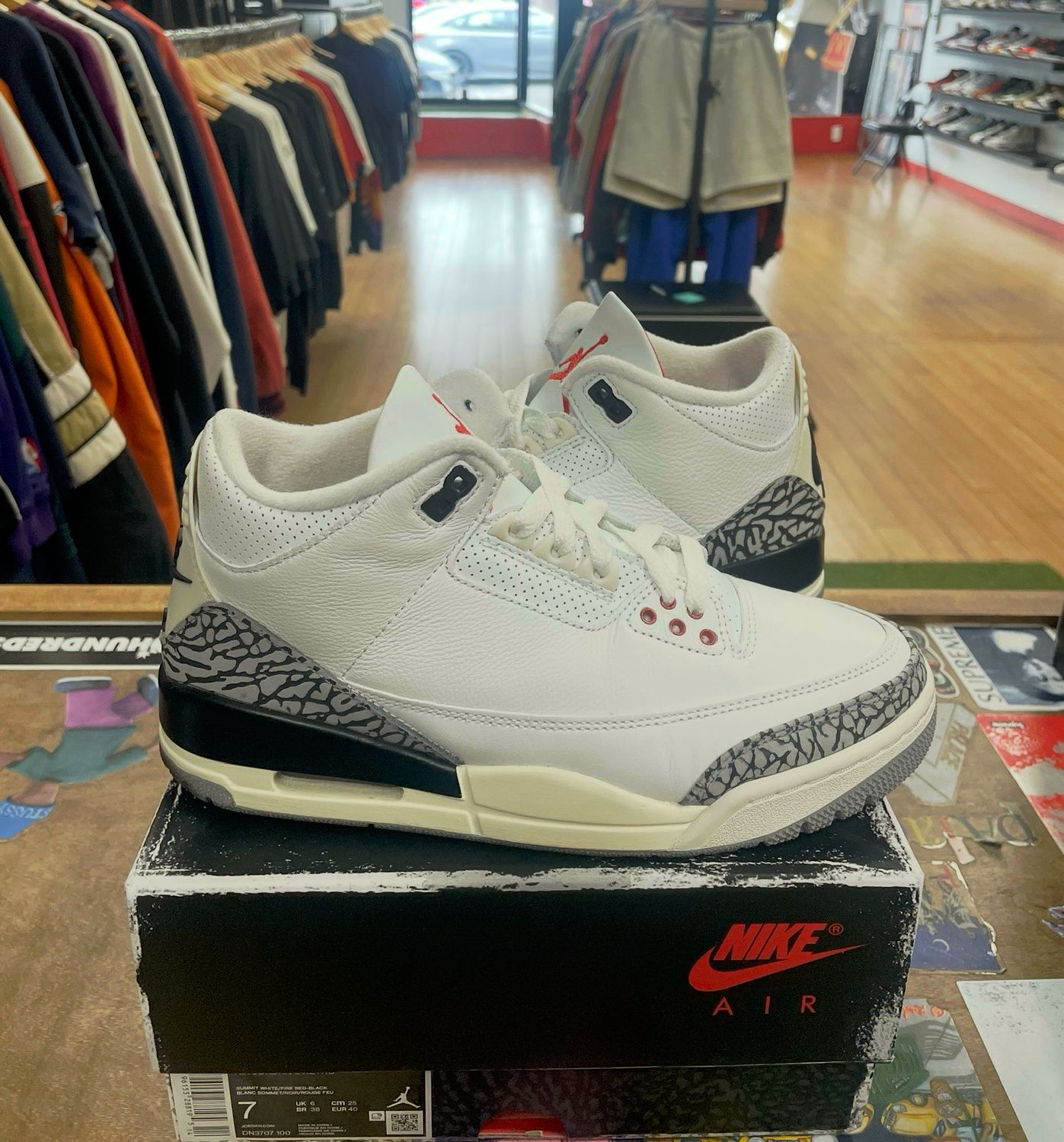 Jordan 3 Retro White Cement Reimagined Size 7 Pre-Owned