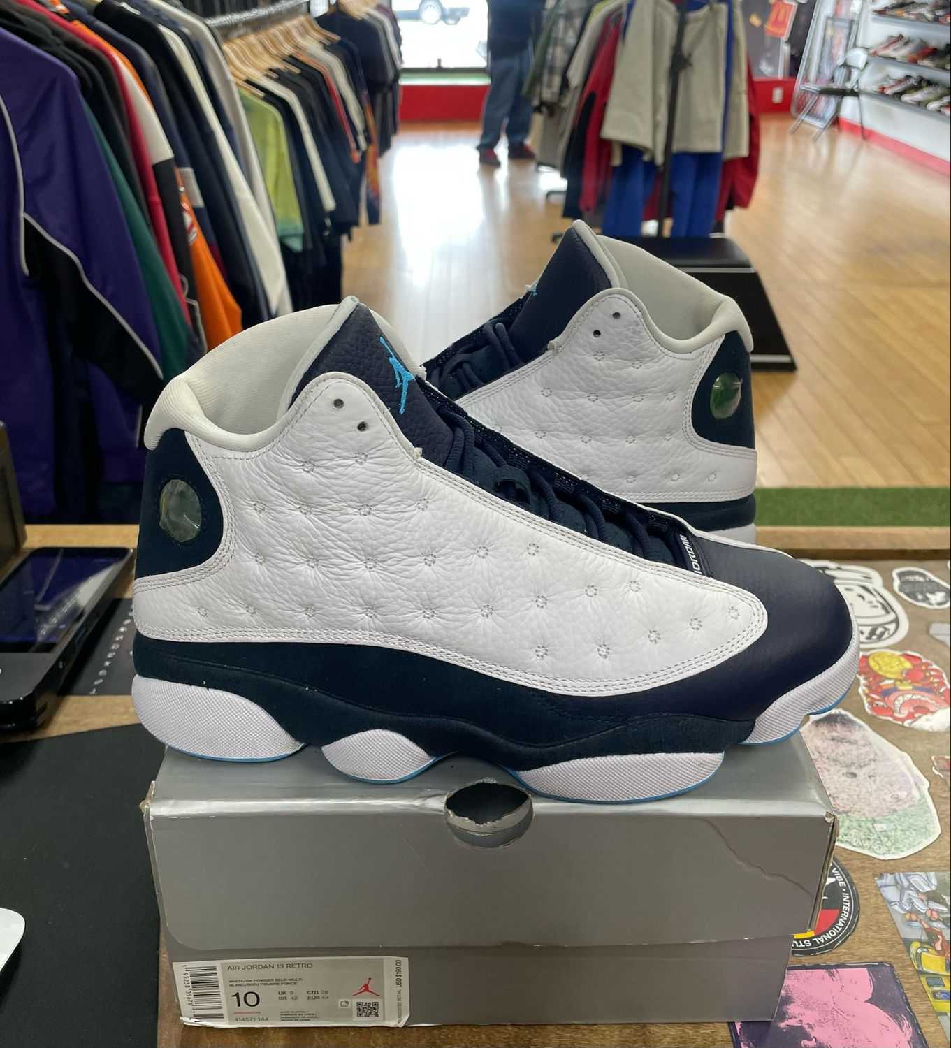 Jordan 13 Retro Obsidian Powder Blue White Size 10 Pre-owned