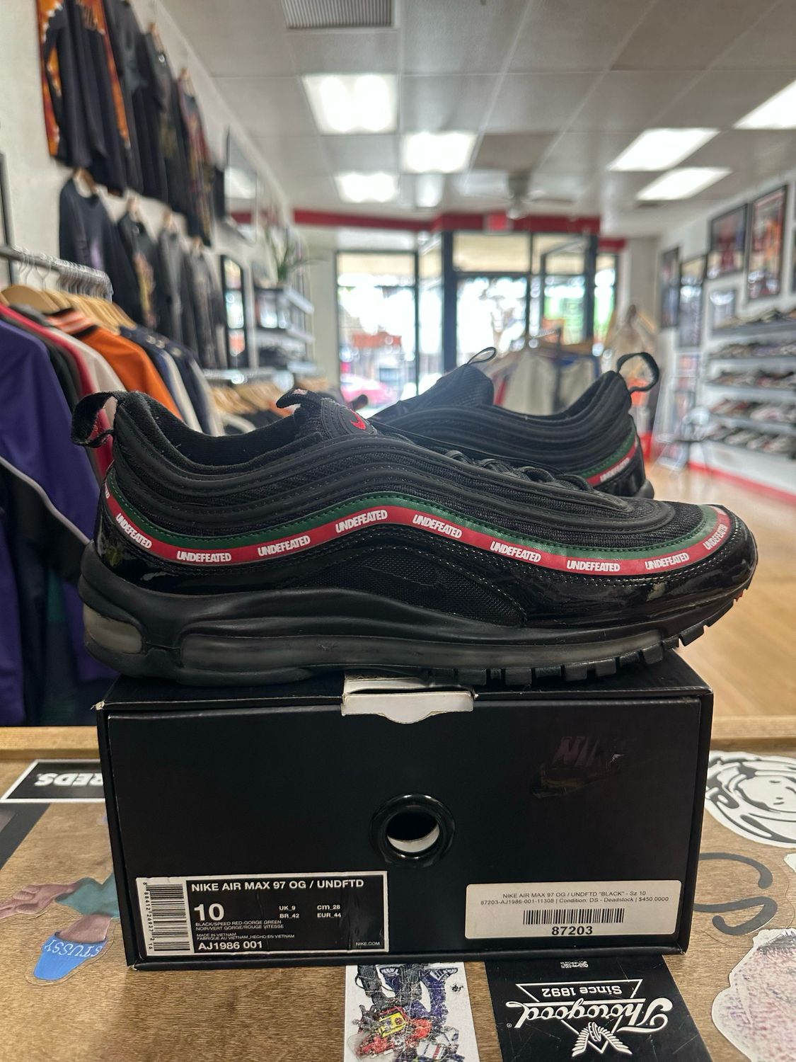 Nike Air Max 97 Undefeated Black Size 10 (WORN)