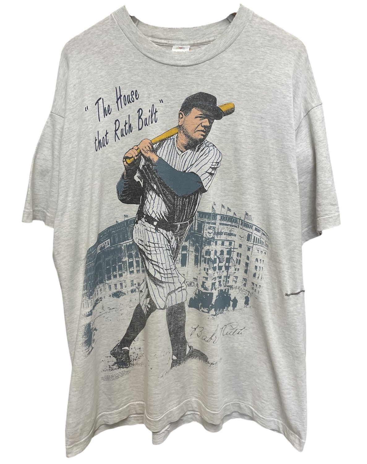 90&#39;s Babe Ruth &quot;The House That Ruth Built&quot; Size XL