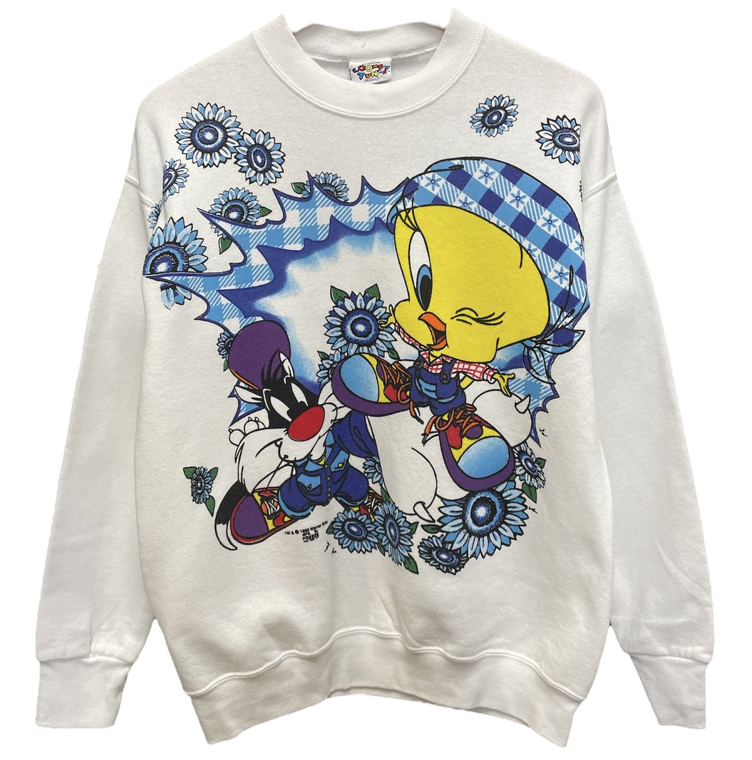 1995 Tweety Bird Flowers Crewneck Size Youth XL