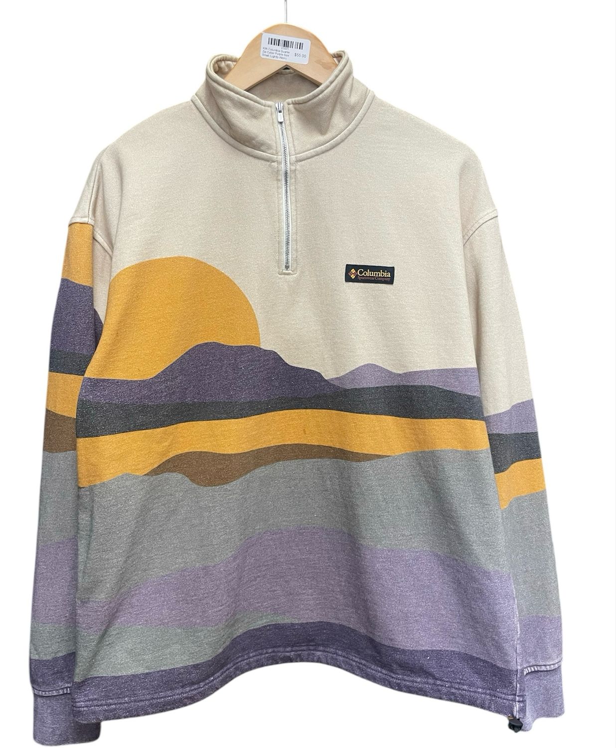Kith Columbia Quarter Zip Cyber Purple Size Small (Lightly Worn)