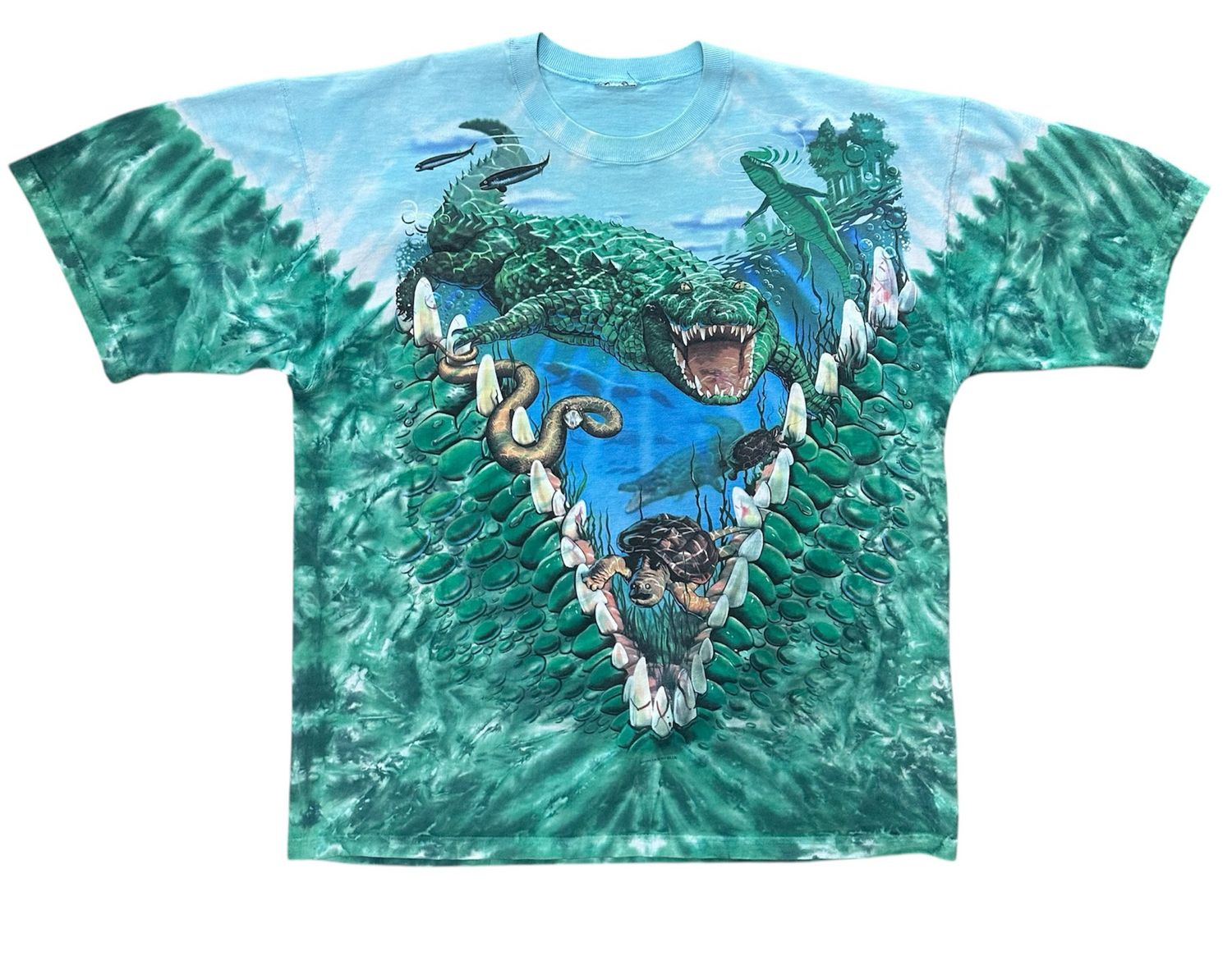 1998 Liquid Blue Alligator Tee Size XL
