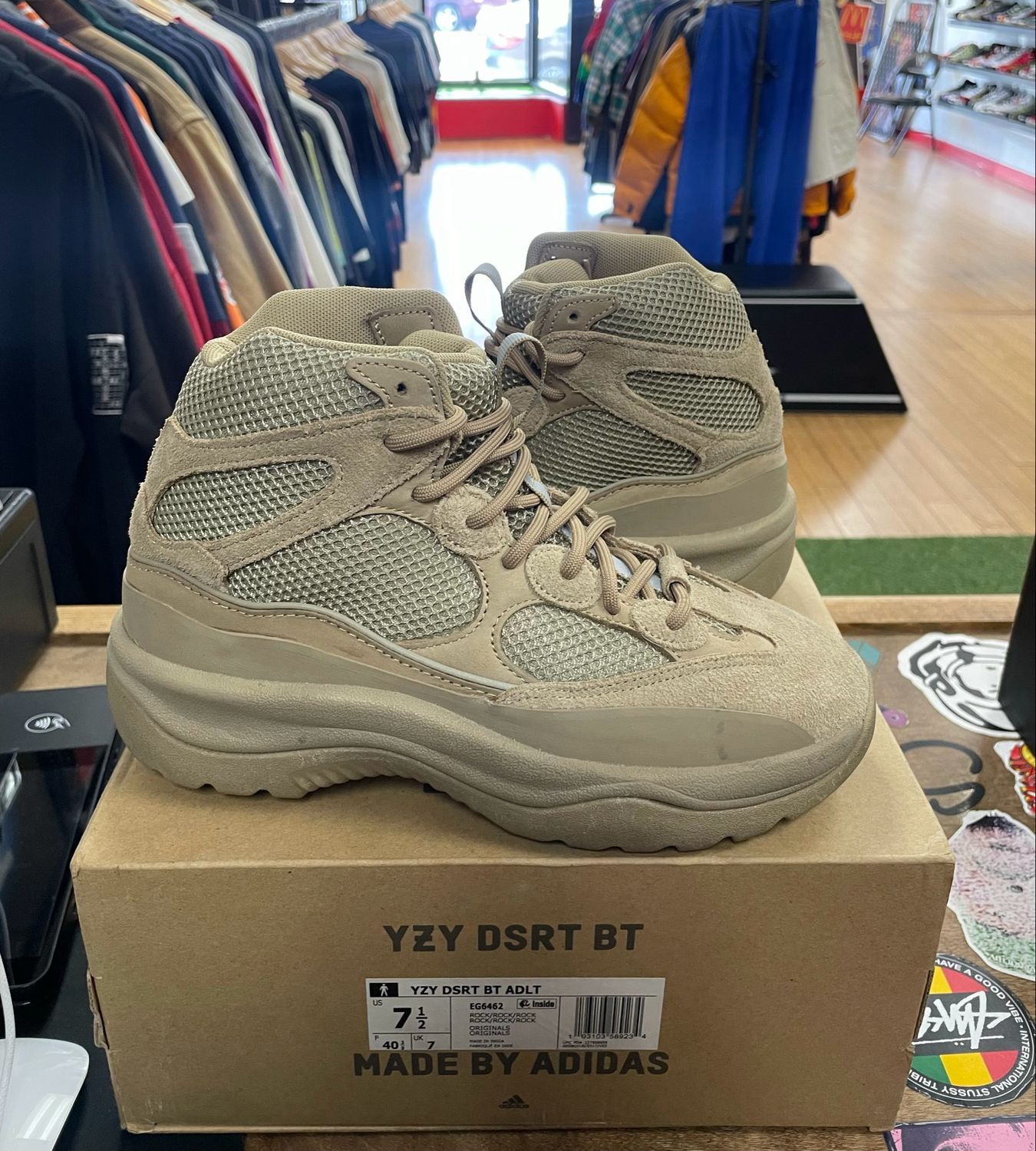 Pre Owned Adidas Yeezy Desert Boot Rock Size 7.5