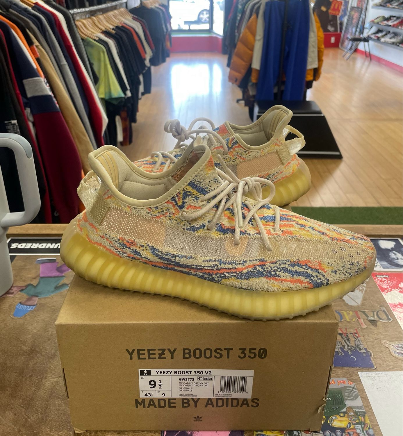 Pre Owned adidas Yeezy Boost 350 V2 MX Oat Size 9.5