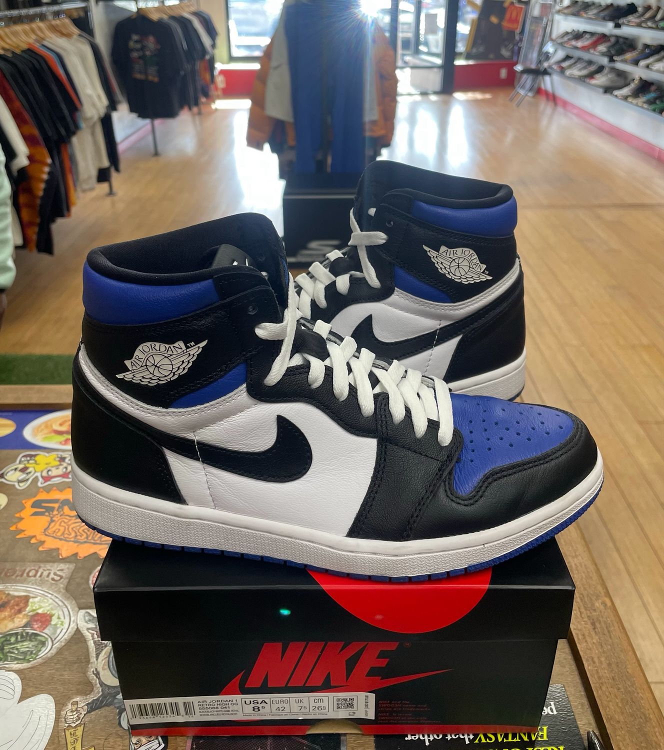 Pre Owned Jordan 1 Retro High Royal Toe Size 8.5