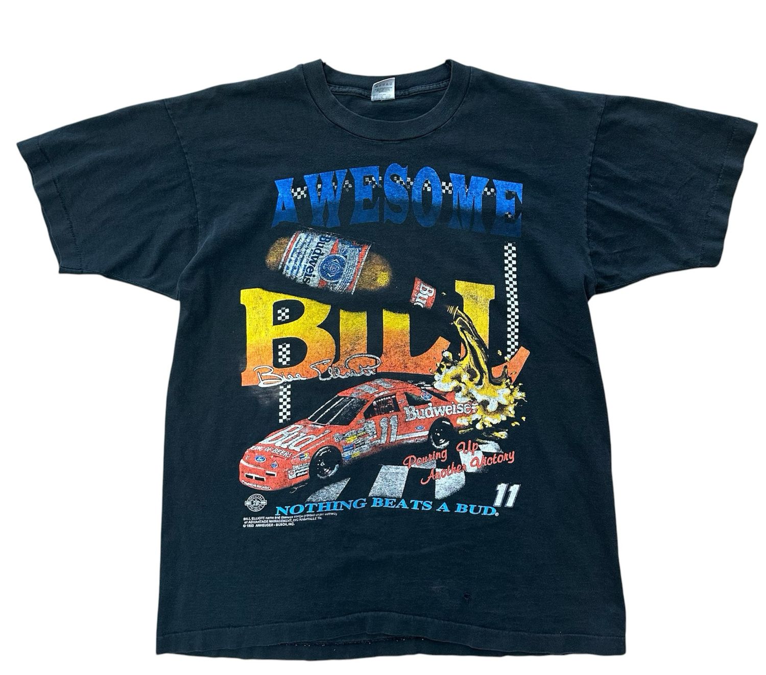 1993 Bill Elliot Nascar Budweiser Tee Size XL