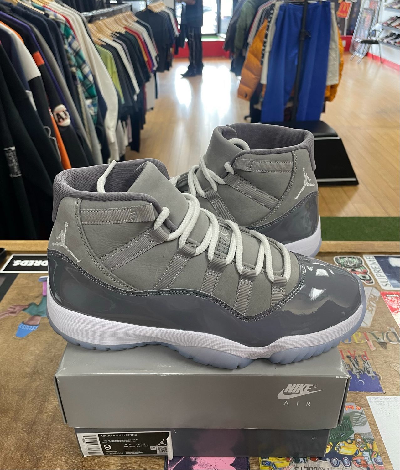 Jordan 11 Retro Cool Grey (2021) Size 9 (Lightly Worn)