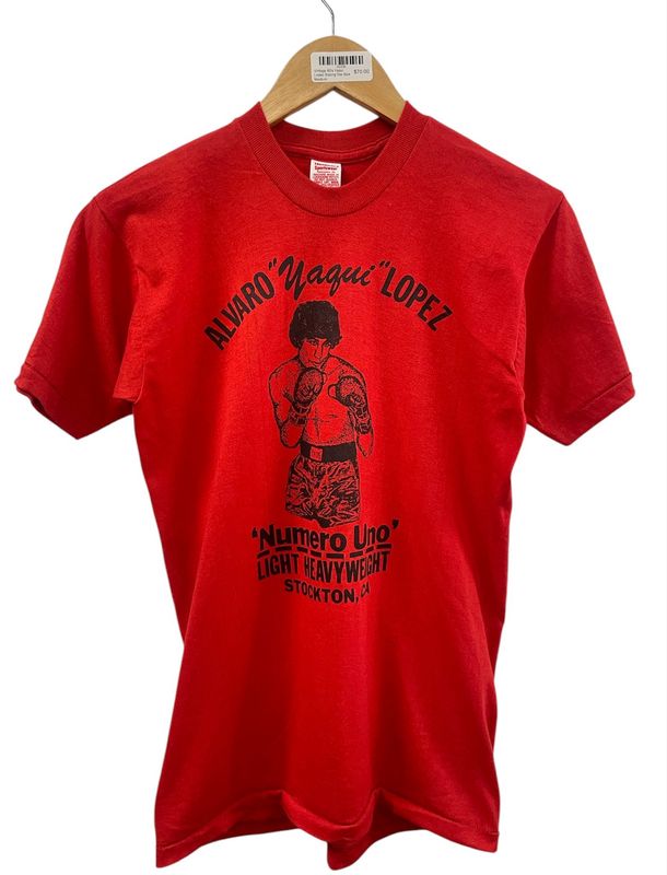 Vintage 80&#39;s Yaqui Lopez Boxing Tee Size Medium