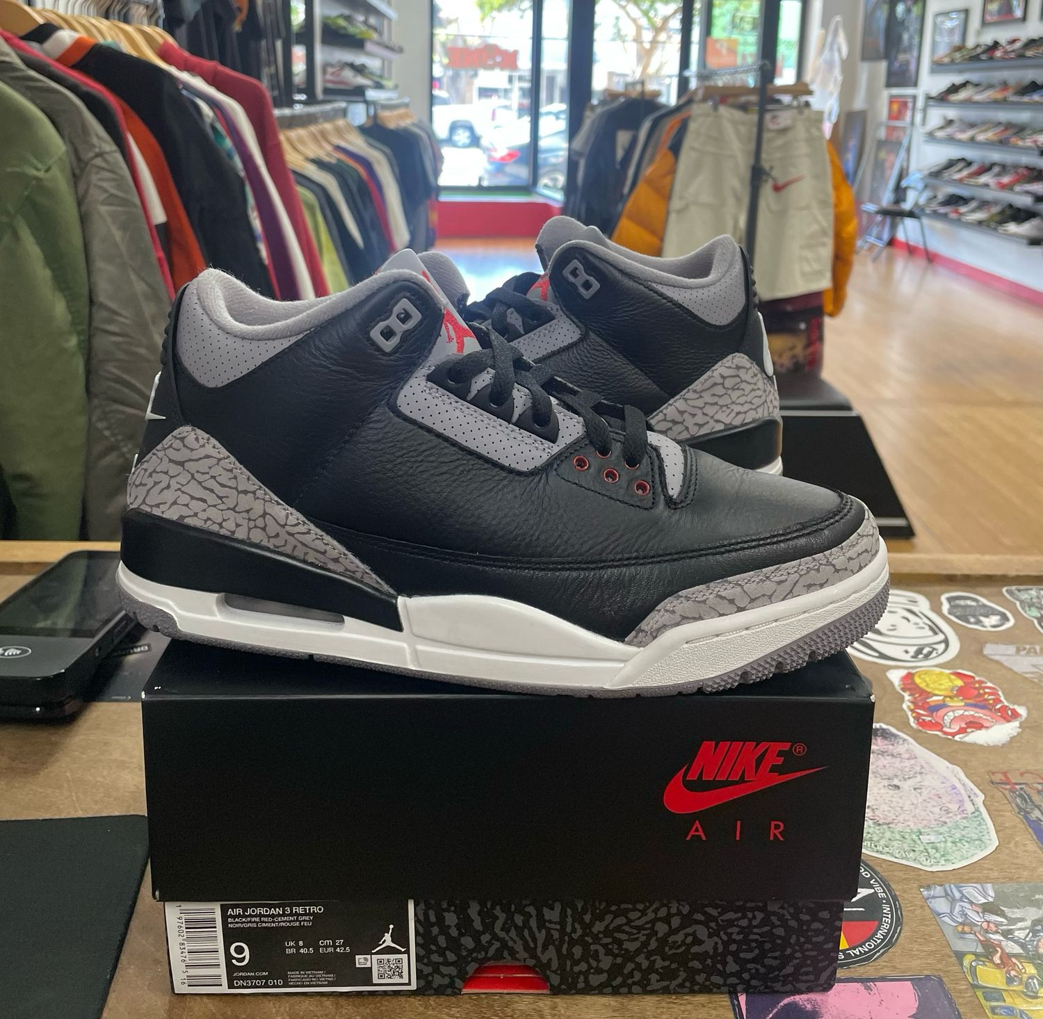 Jordan 3 Retro OG Black Cement (2024) Size 9 WORN