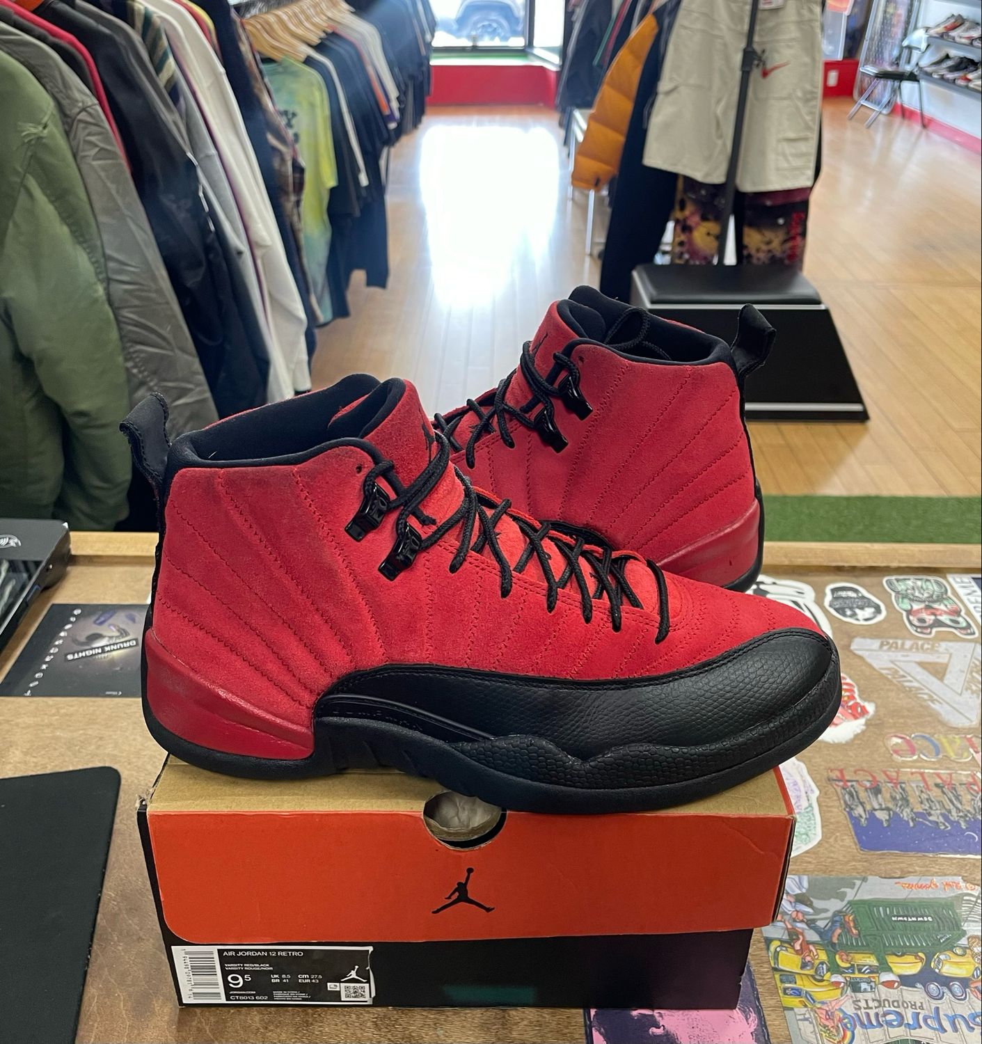 Pre Owned Jordan 12 Retro Reverse Flu Game Size 9.5