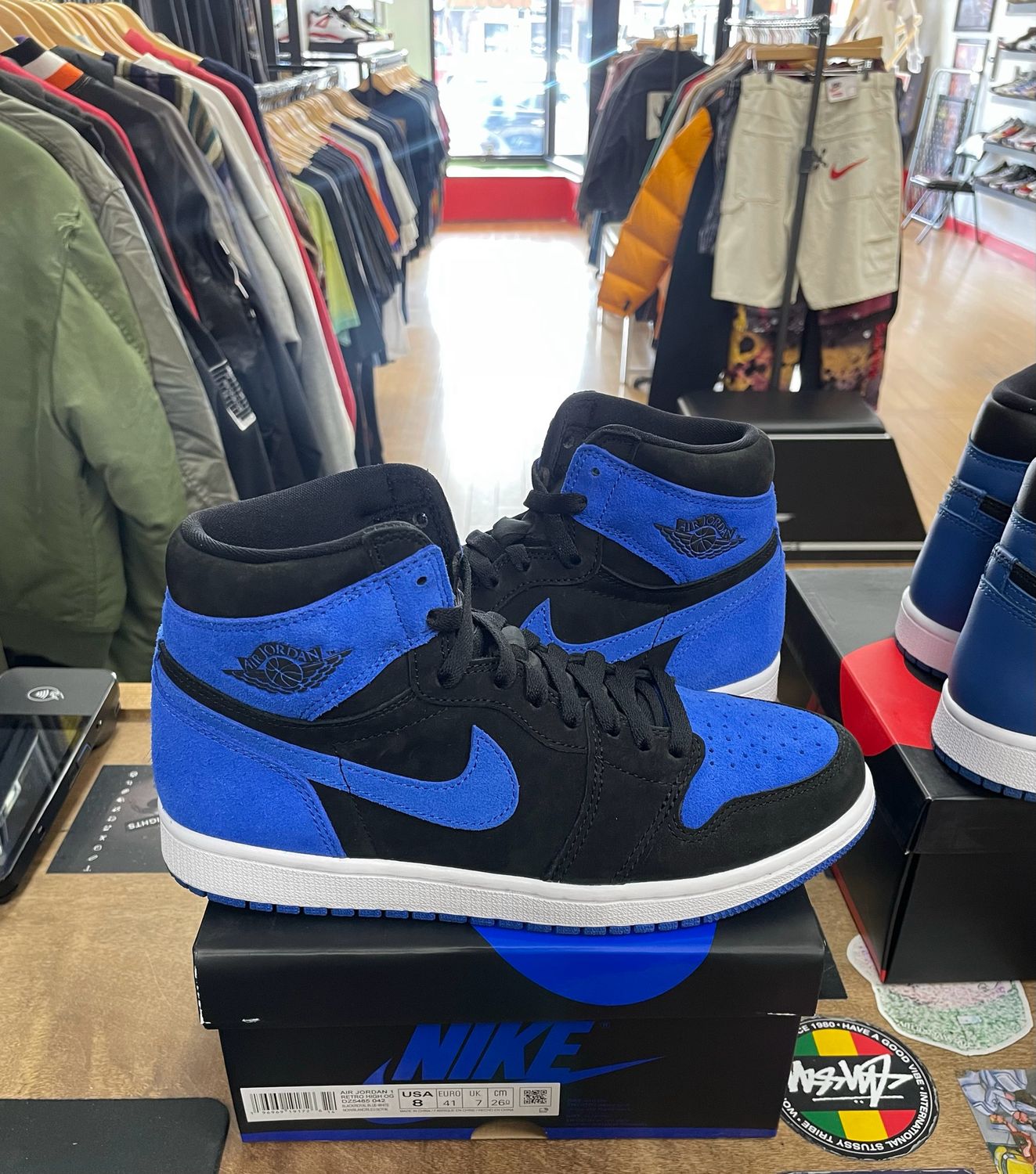 Pre Owned Jordan 1 Retro High OG Royal Reimagined Size 8