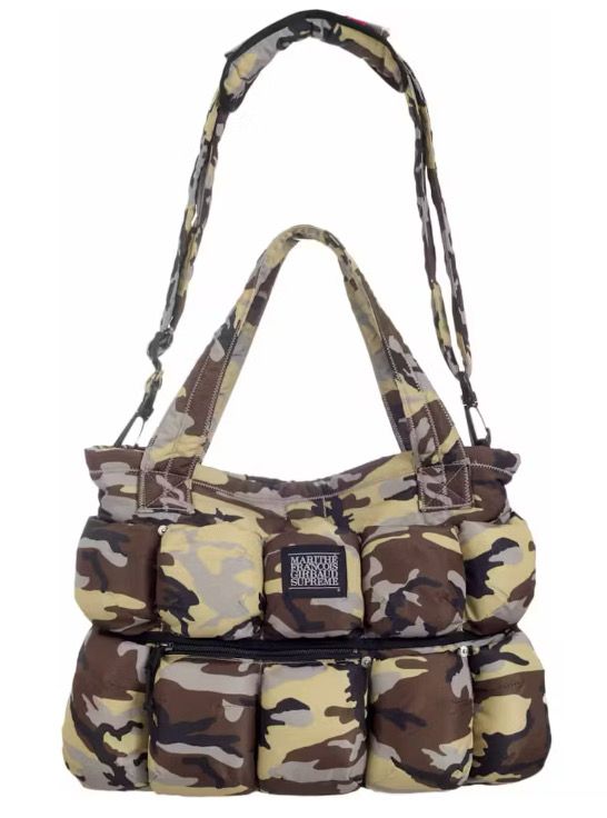 New Supreme Marithé + François Girbaud Pokachu Puffer Tote Bag Camo