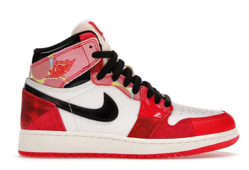 DS Jordan 1 Retro High OG Spider-Man Across the Spider-Verse (GS) Size 6Y