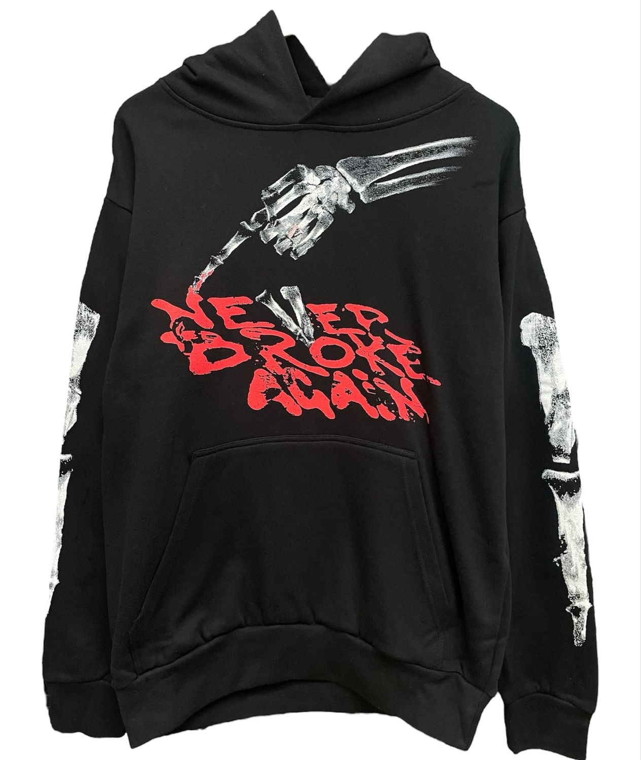Vlone x Never Broke Again Bones Hoodie Black Size Medium (NEW)