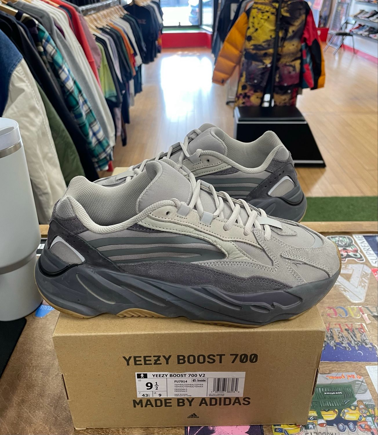 Pre Owned Adidas Yeezy Boost 700 V2 Tephra Size 9.5