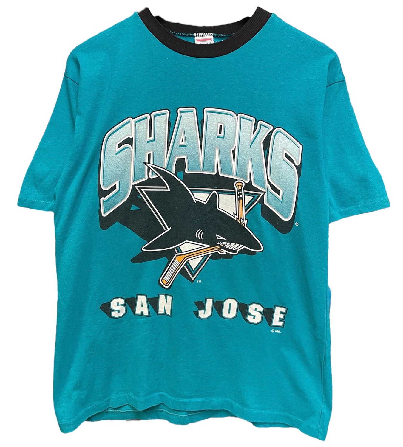 Vintage San Jose Sharks Tee Size Youth Large (Fits Adult Medium)
