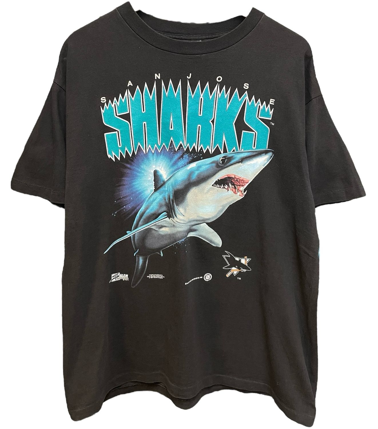 Vintage SAlem Sportswear Sam Jose Sharks Tee Size Large