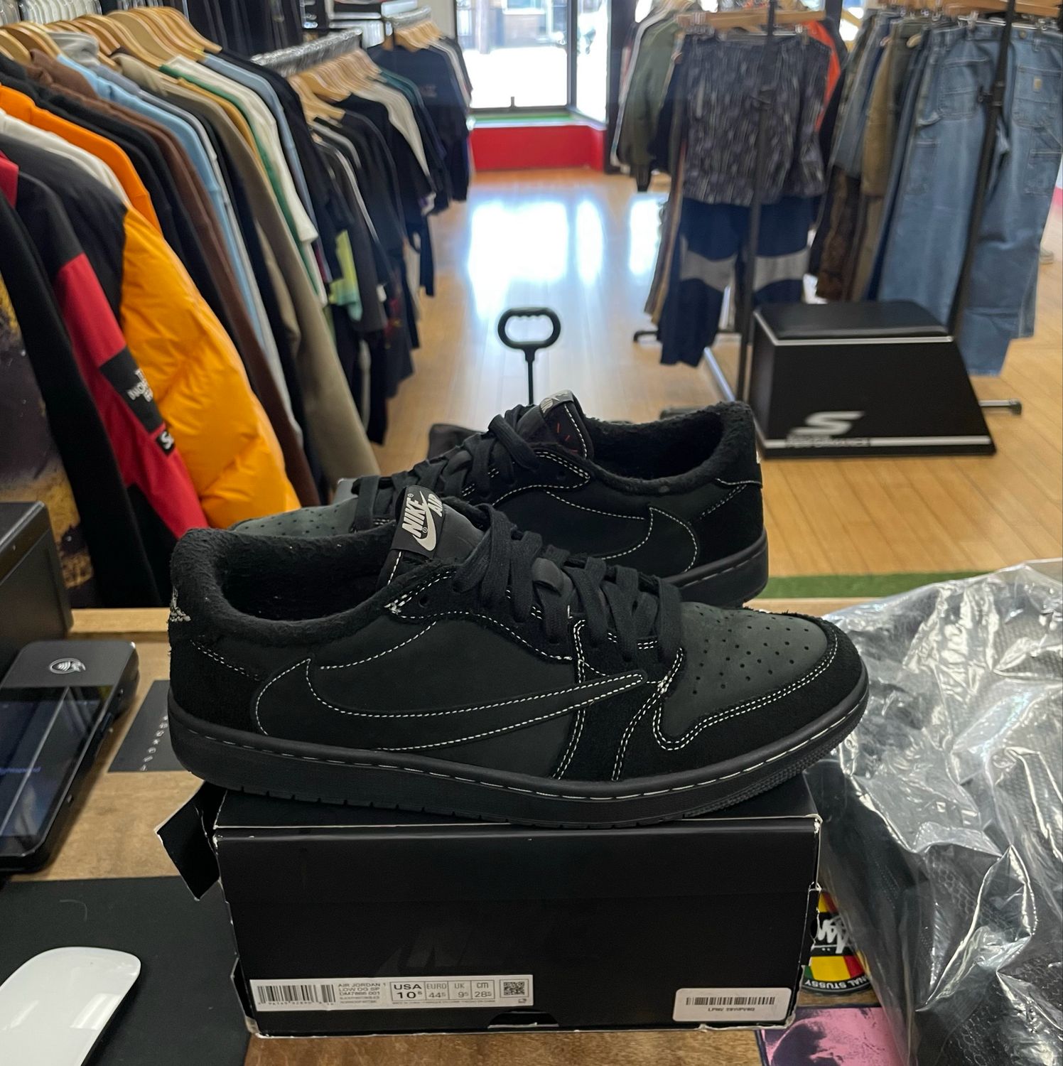 Jordan 1 Retro Low OG SP Travis Scott Black Phantom Size 10.5 Used