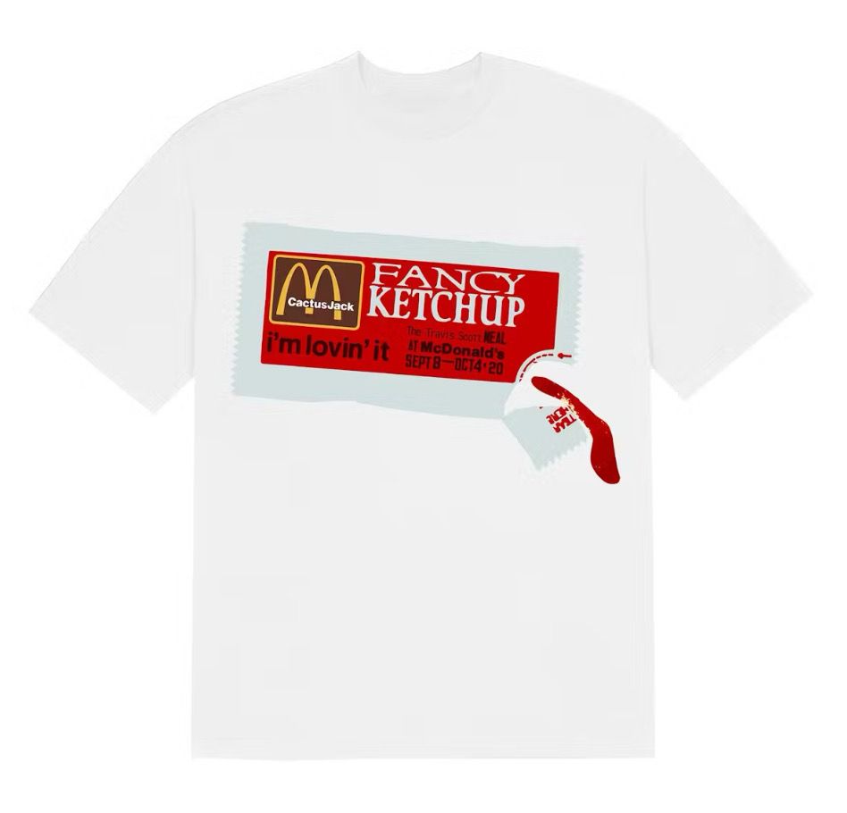 Travis Scott x CPFM 4 CJ Ketchup T-shirt White Size Large (NEW)