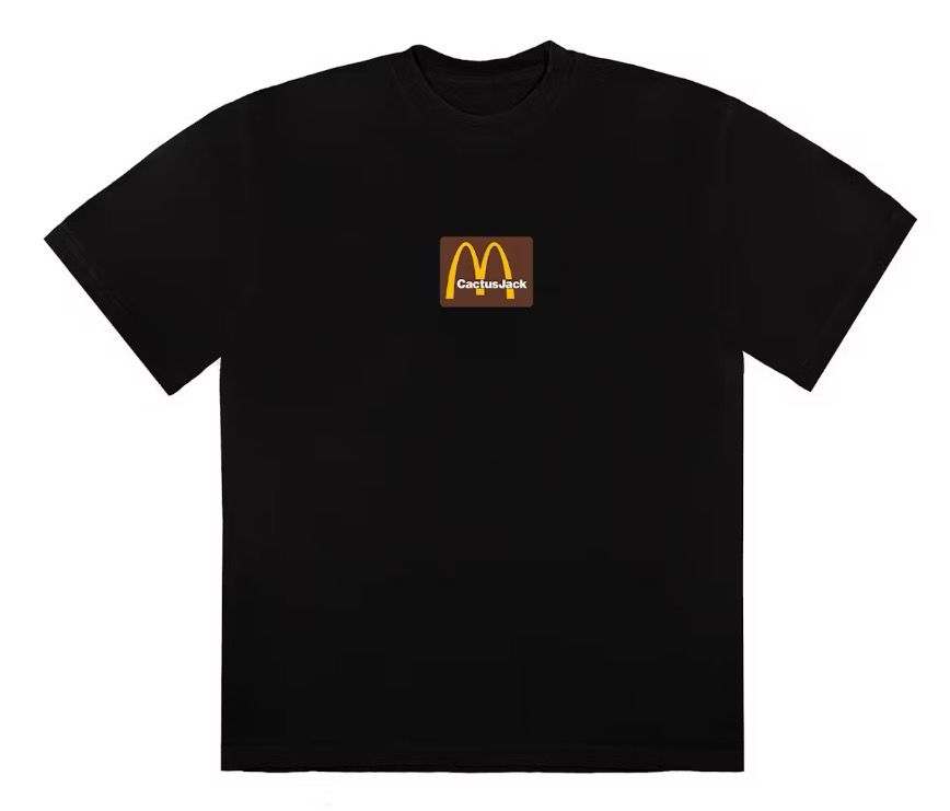 Travis Scott x McDonald&#39;s Sesame II T-shirt Black/Red Size Large (NEW)