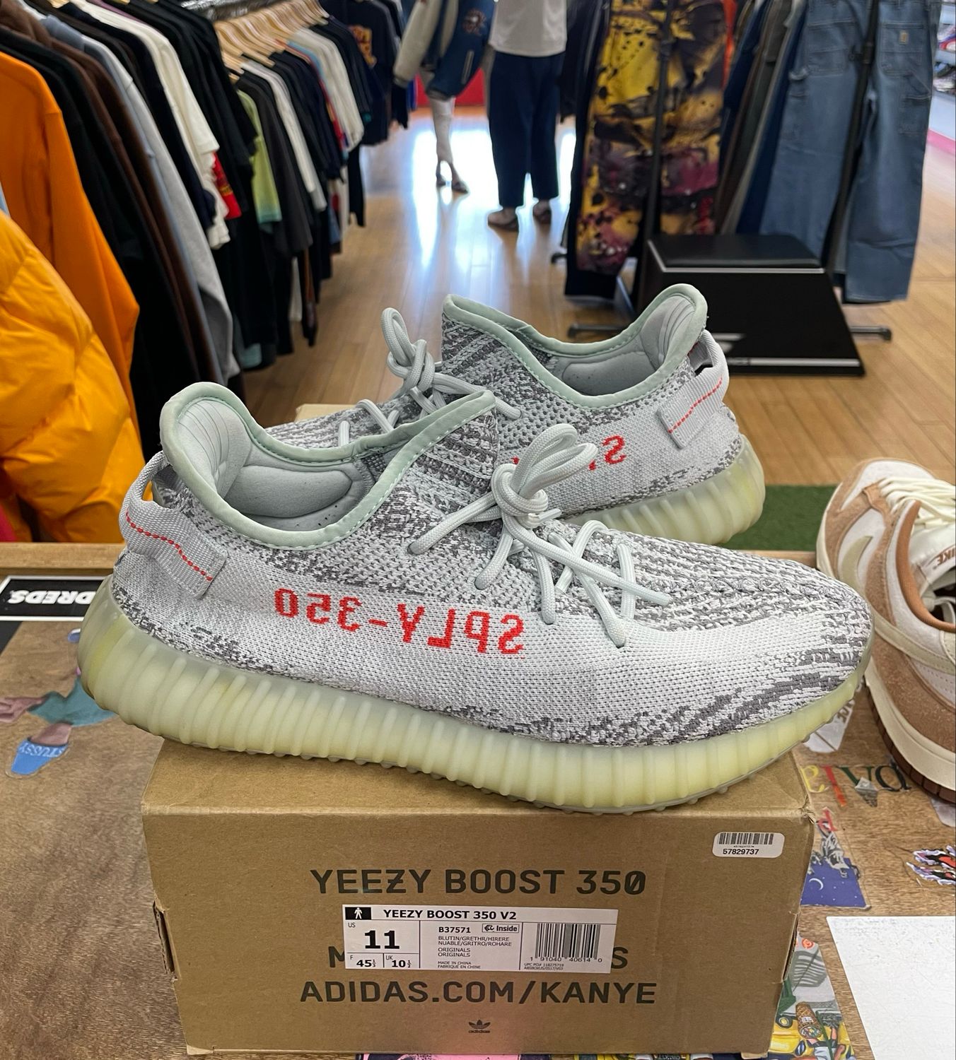 Pre-Owned Adidas Yeezy Boost 350 V2 Blue Tint Size 11
