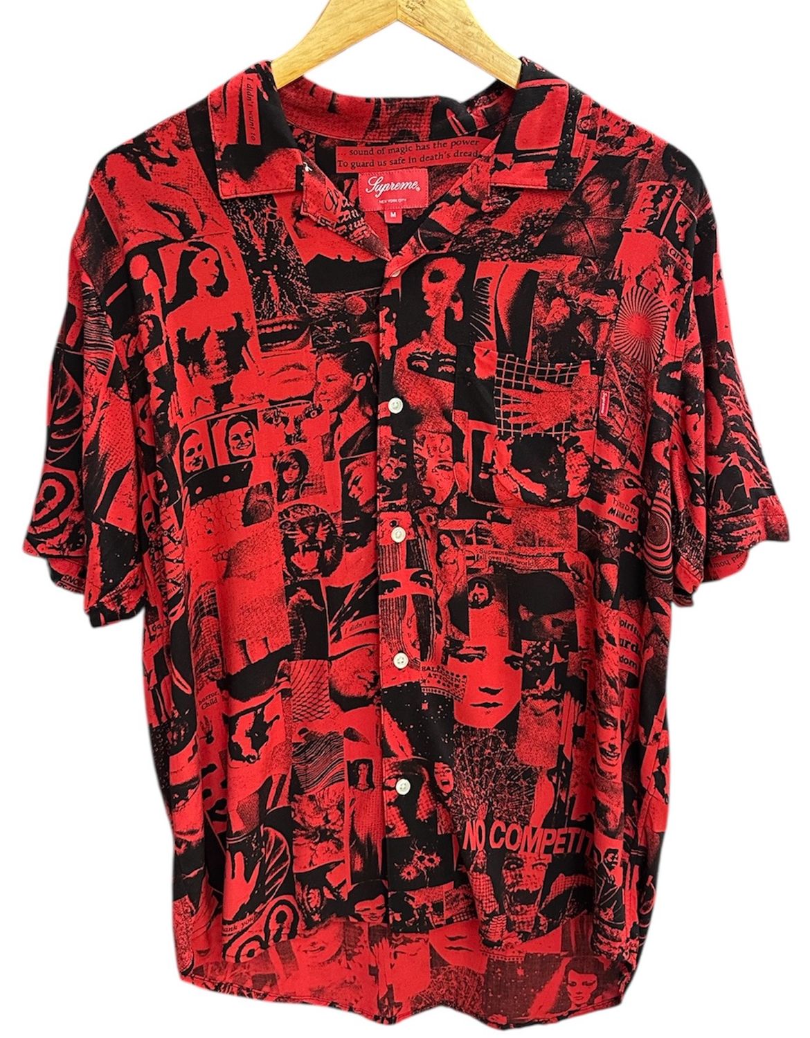 SS18 Supreme Vibrations Rayon Shirt Red Size M (WORN)