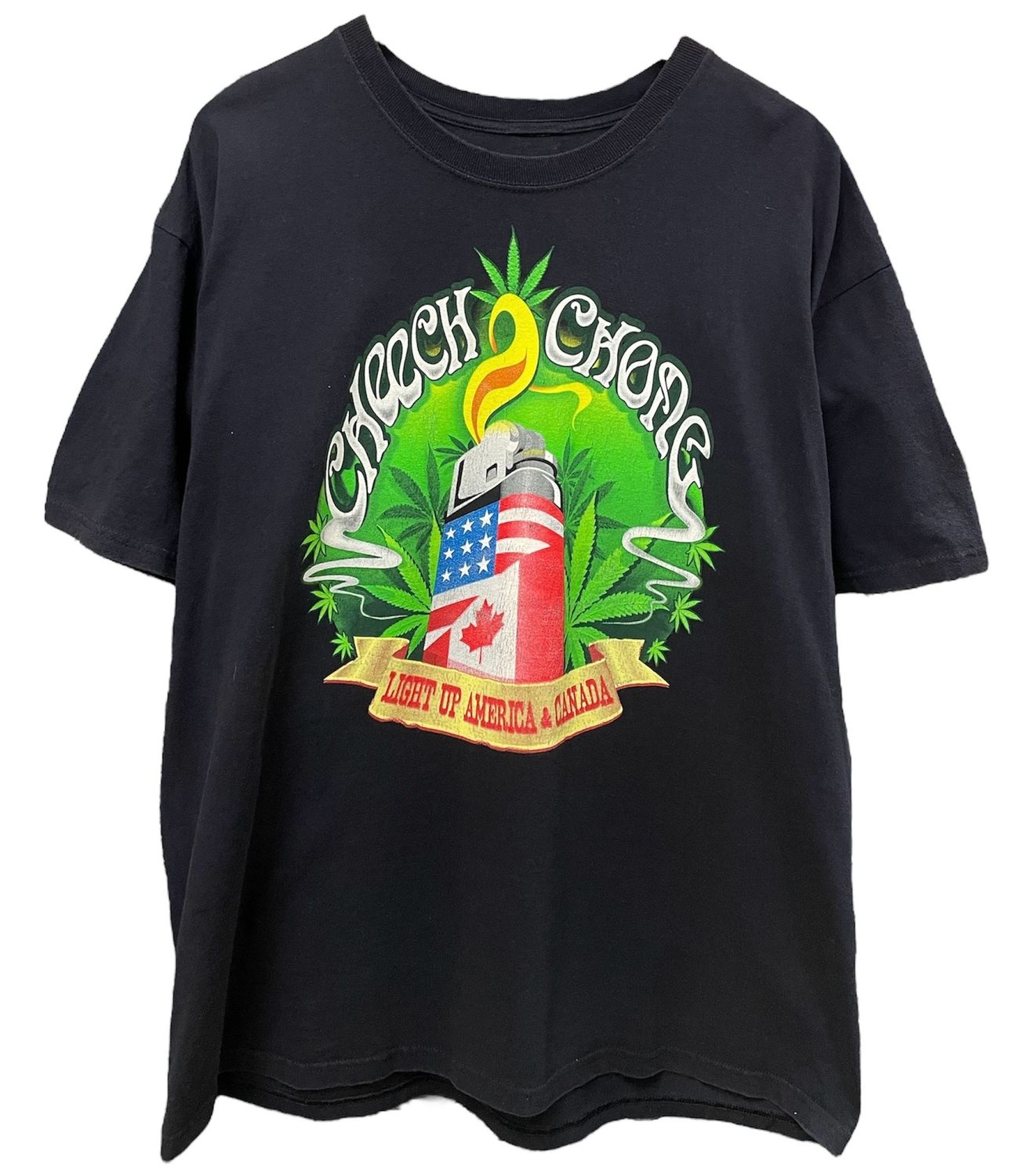 Pre Owned &#39;08 Cheech &amp; Chong Light Up America &amp; Canada Tour Size XL