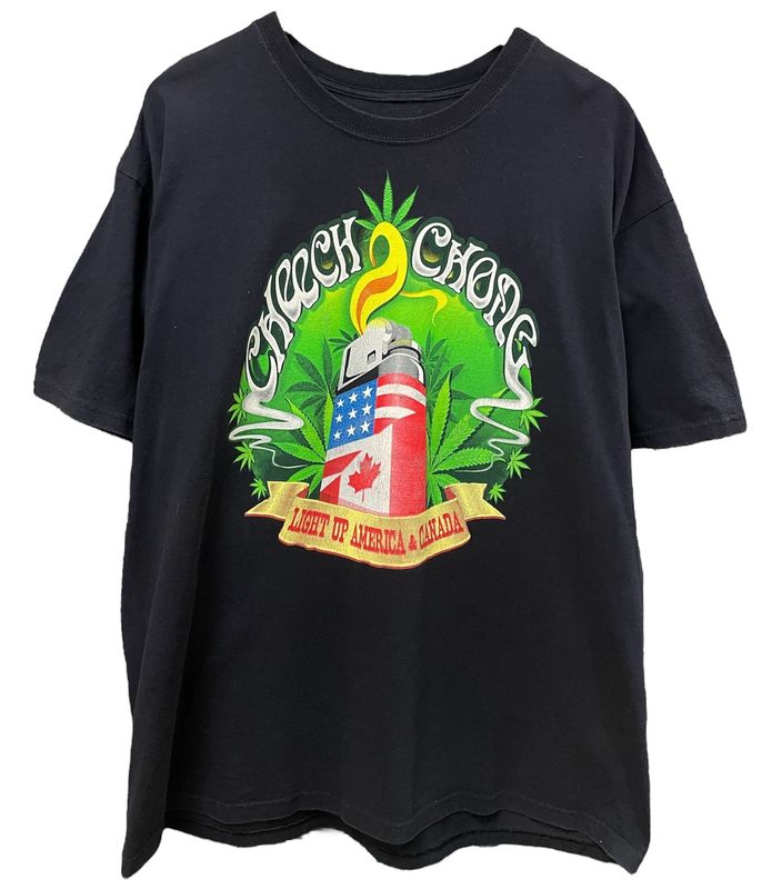 Pre Owned &#39;08 Cheech &amp; Chong Light Up America &amp; Canada Tour Size XL