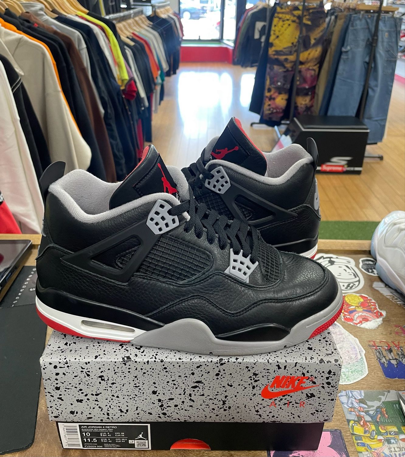 Jordan 4 Retro Bred Reimagined Size 10 (WORN)