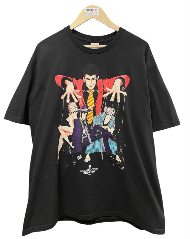 Pre Owned Supreme UNDERCOVER Lupin Tee Black Size XL