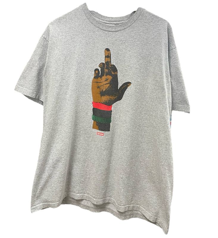 Pre Owned Supreme dead prez RBG Tee Heather Grey Size L