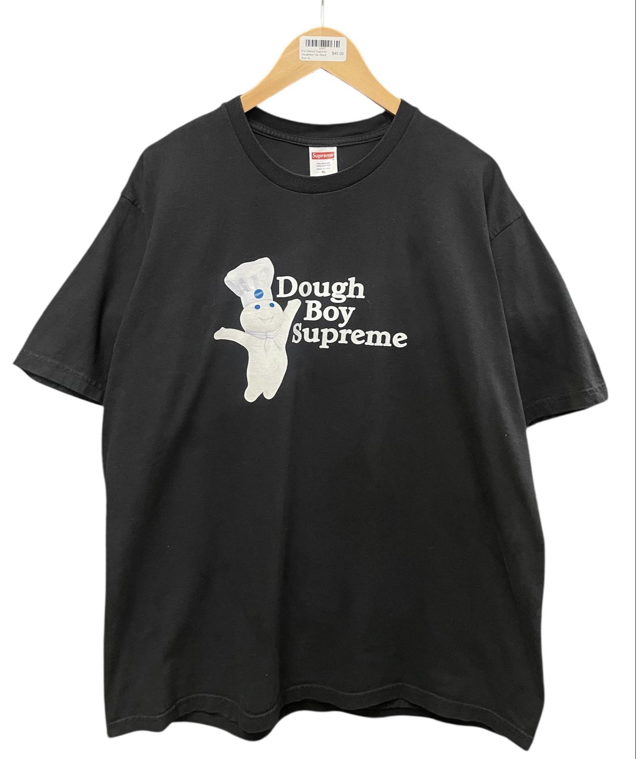 Pre Owned Supreme Doughboy Tee Black Size XL
