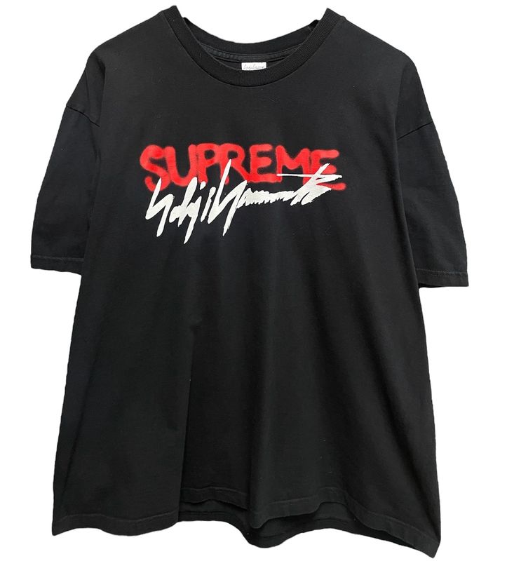 Pre Owned Supreme Yohji Yamamoto Logo Tee Black Size XL