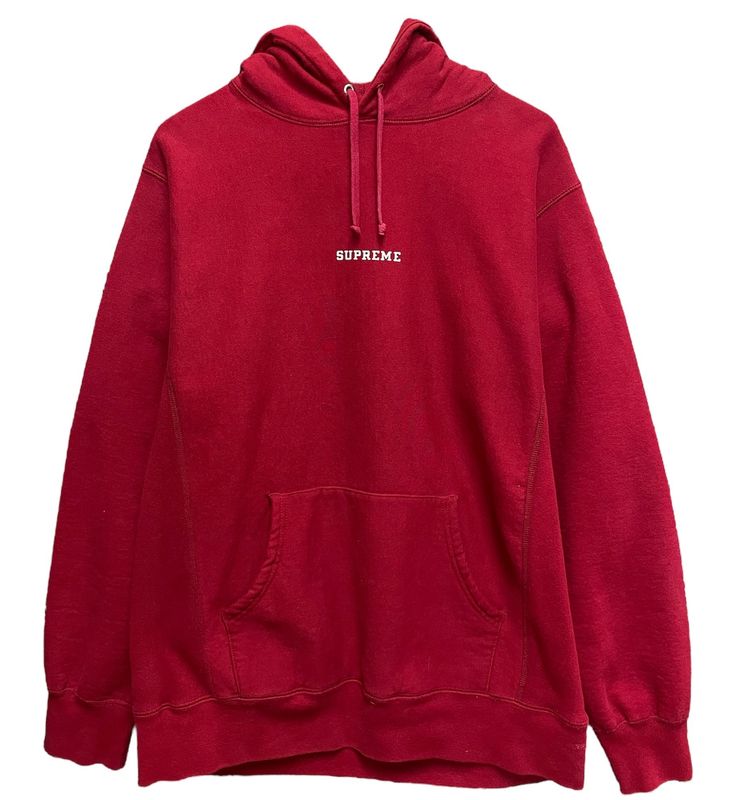 (FW13) Supreme Mini Harvard Pullover Cardinal Size XL (Lightly Worn)