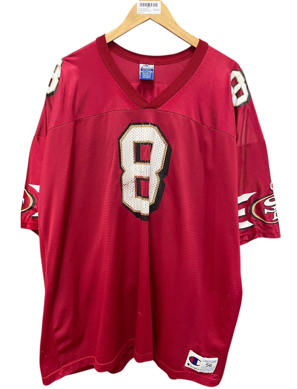 Pre Owned Steve Young 49ners Jersey Size 2 XL