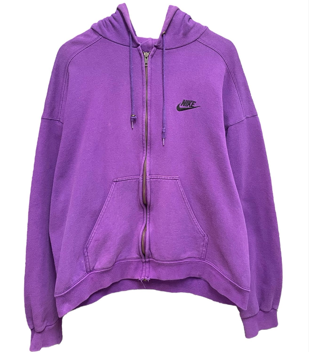 Vtg Purple Nike Zip Up Hoodie Size L