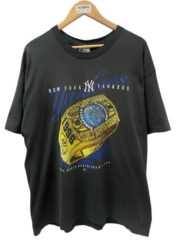 Vtg 1996 World Series Championship Yankees Tee Size XL