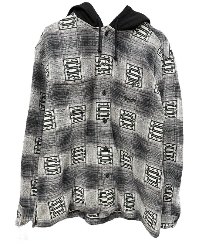 Pre Owned Supreme Hooded Flannel Size L