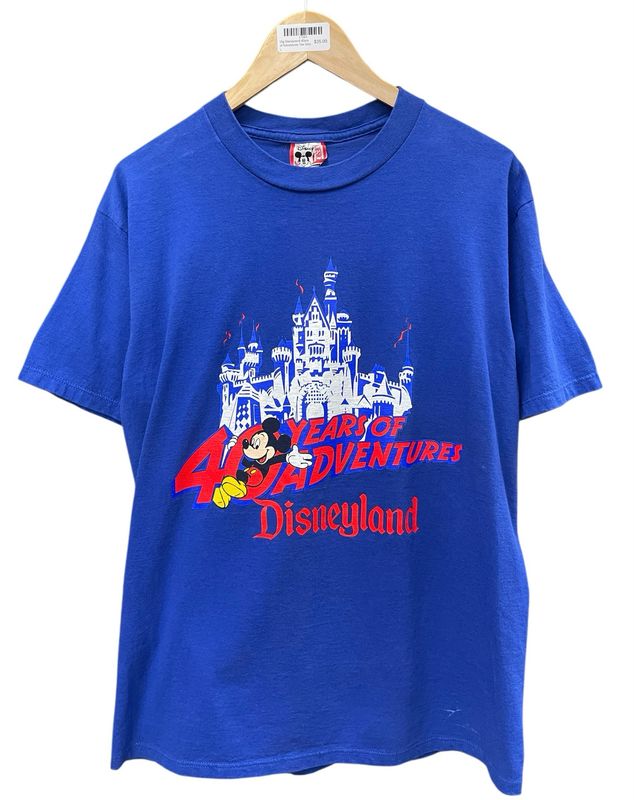 Vtg Disneyland  40yrs of Adventures Tee Size L