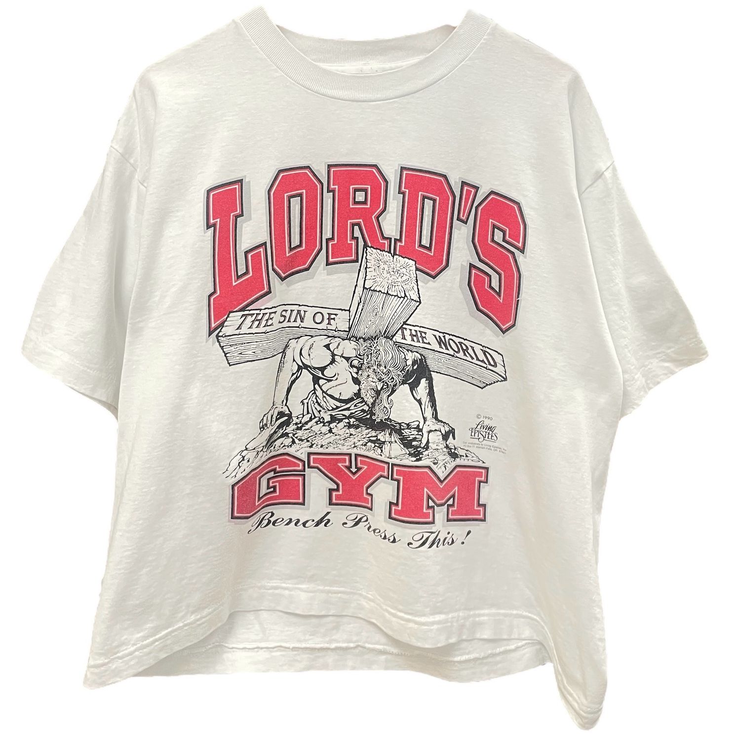 Vintage 1990 Lord&#39;s Gym Tee (CROPPED) Size XL