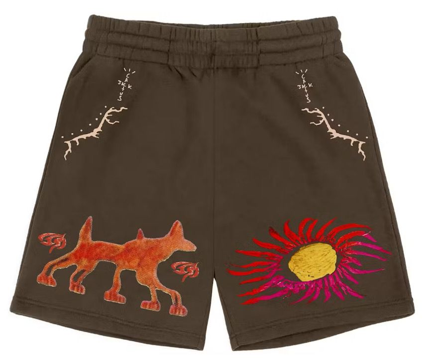 Travis Scott Sun Shorts Brown Size Large (NEW)